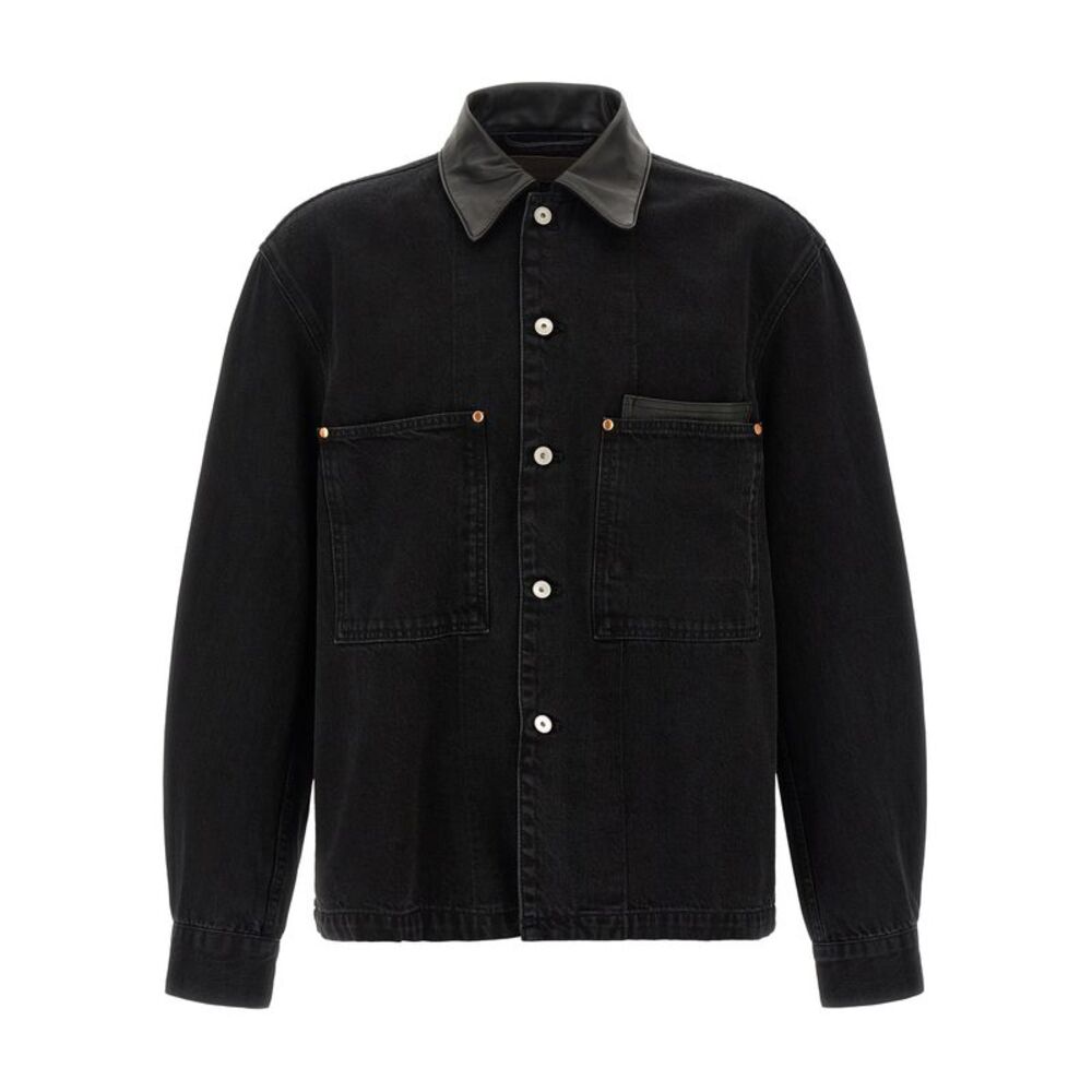 Lemaire Black Cotton Denim Men's Jacket